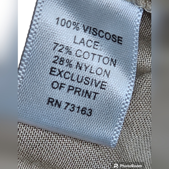 Cable & Gauge women's beige designed sleeveless high-low top size XL - Picture 8 of 8